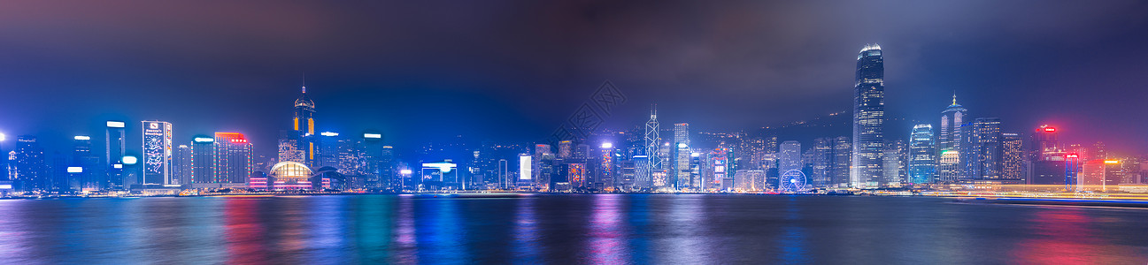 维多利亚夜景幻彩维多利亚背景