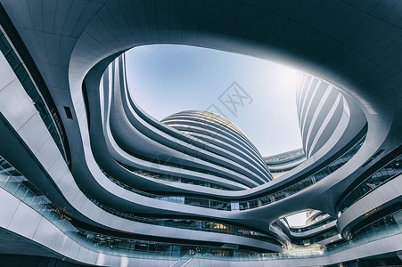 北京现代购车季现代商务创意建筑摄影背景
