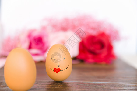 手绘卡通嫦娥520卡通手绘抱爱心的蛋背景