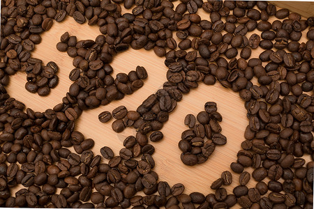 520情人节咖啡豆创意摄影高清图片