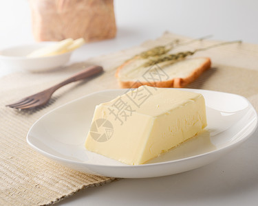 早餐黄油黄油欧式面包高清图片