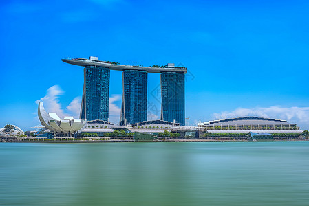 滨海湾金沙新加坡城市风光背景