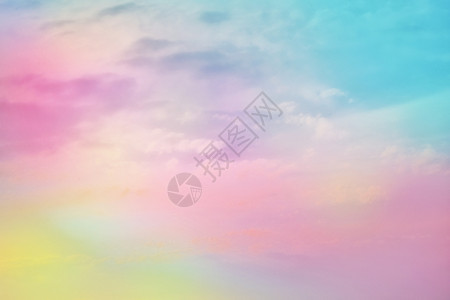七色云彩七色彩虹素材高清图片
