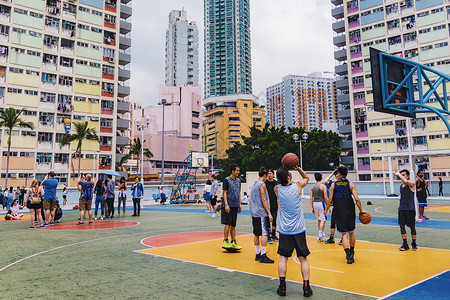 街头篮球素材一个人的街头篮球赛背景