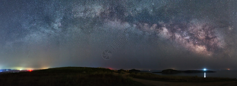 幻彩横幅银河 星空 星星背景