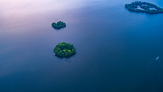 杭州西湖航拍图片