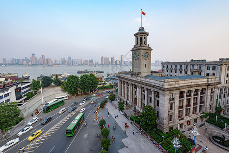 江汉关博物馆武汉江汉关城市风光背景