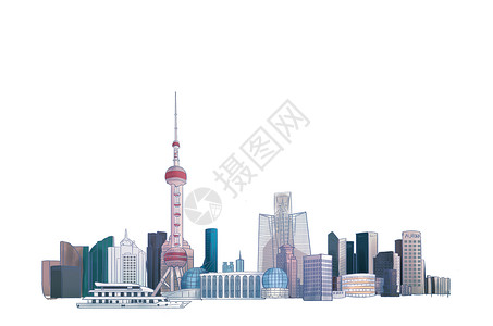 广州新电视塔城市素描线条设计图片