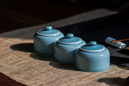 中国风艺术罐子陶瓷罐子背景