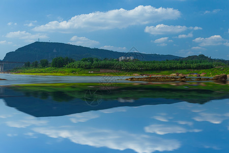 节约水源湖泊背景