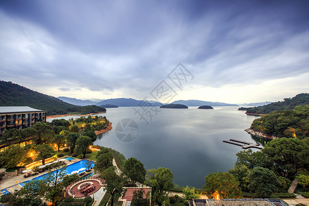 千岛湖洲际酒店窗外风景高清图片