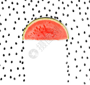 创意西瓜水果零散高清图片