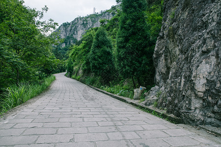 动中有静景区内清新公路风景背景