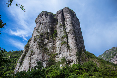 岩山清新景区大气山脉山峰风景背景