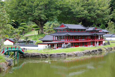 剪艺素材大全亭子背景