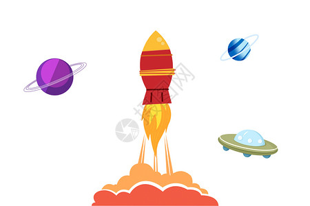 孩子火箭彩笔火箭设计图片