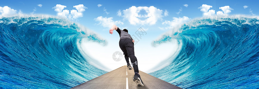 碧海蓝天滑板乘风破浪设计图片