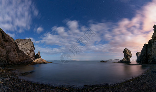 星空流云一望无际的星空大海流云背景