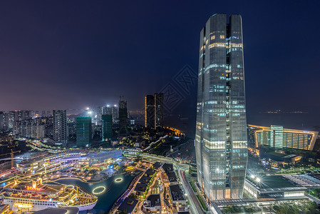 深圳海上世界蛇口海上世界的夜景背景