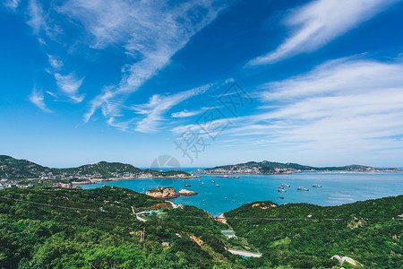 舟山跨海大桥海岸海岛沙滩海湾背景