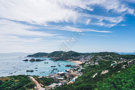 舟山带鱼海岸海岛沙滩海湾背景