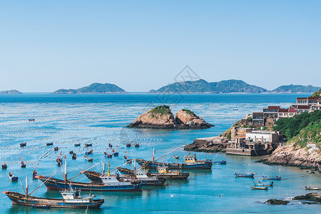 舟山朱家尖海岸海岛沙滩海湾背景