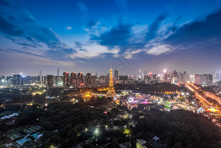 夜色中的世界之窗背景图片