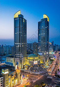 餐厅夜景徐家汇港汇背景