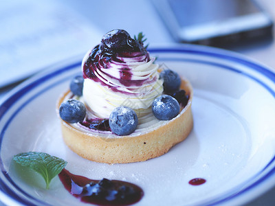 蓝莓塔蛋糕厦门甜品店的蓝莓塔背景