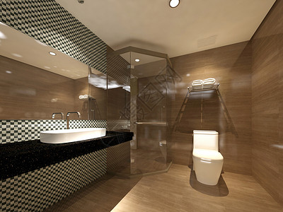 三角淋浴隔断商务酒店卫生间设计背景