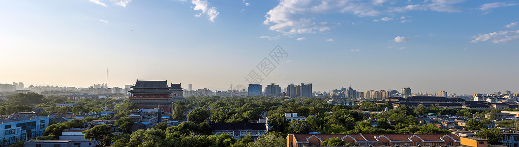 中国古迹钟鼓楼背景