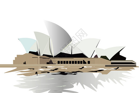 悉尼剪影悉尼歌剧院图片设计图片