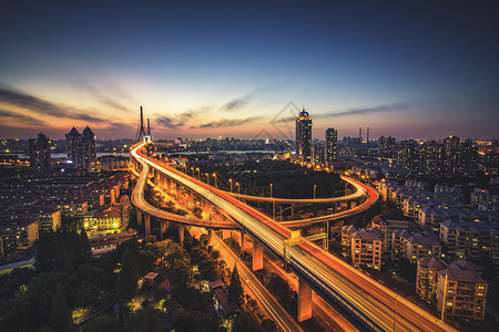 杨浦大桥高架桥车旋高清图片
