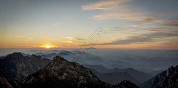 黄山日出背景图片