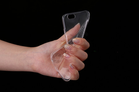 手机壳展示手拿手机壳背景
