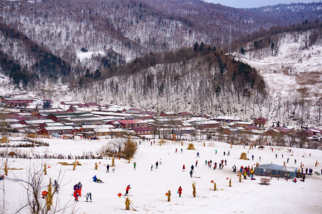 东北印象东北雪谷高清图片