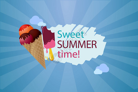 夏天到来夏天冰淇淋时间到来设计图片