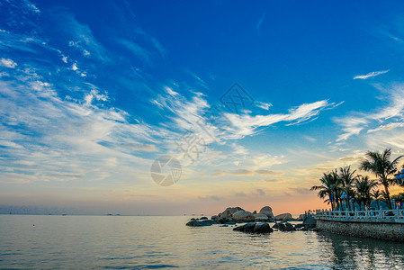 海屿山珠海海岸-珠海渔女风景区海景背景