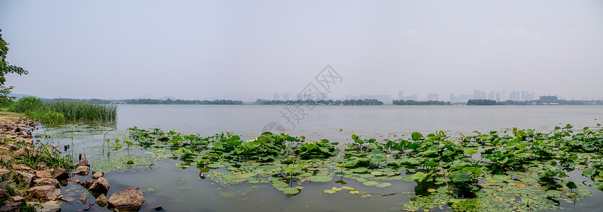 无锡鼋头渚湖面全景图片