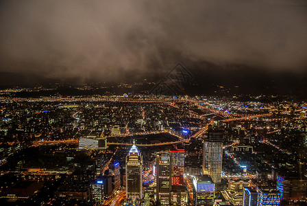 都市雨季台北夜景背景