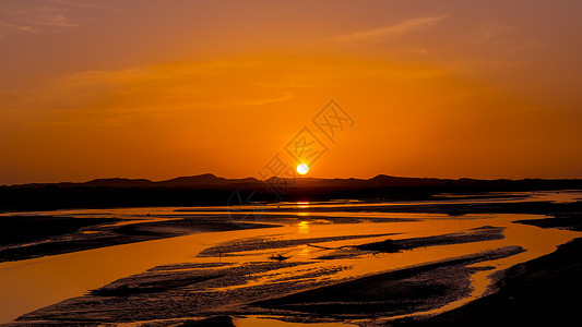 大漠落日大漠夕阳高清图片