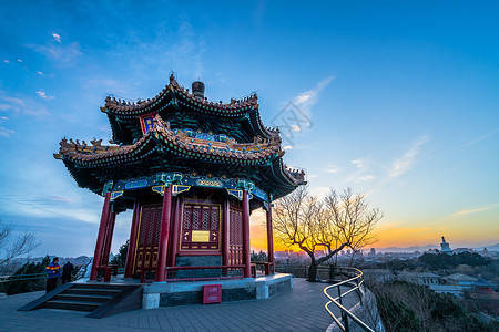 北京景山公园背景图片