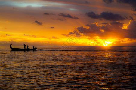 夕阳风景海平面高清图片