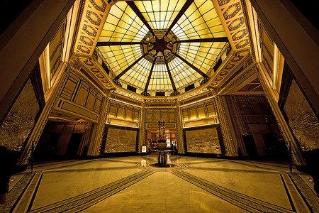 电梯大堂欧式风格的现代酒店大堂空间室内装修背景