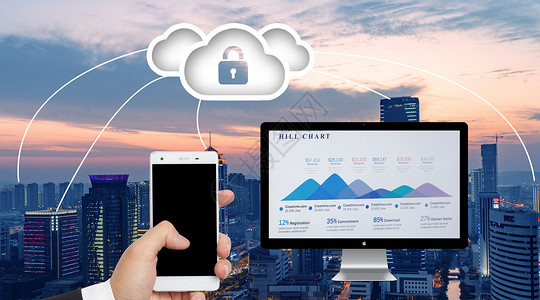wifi手机与科技图片免费下载智能云服务设计图片