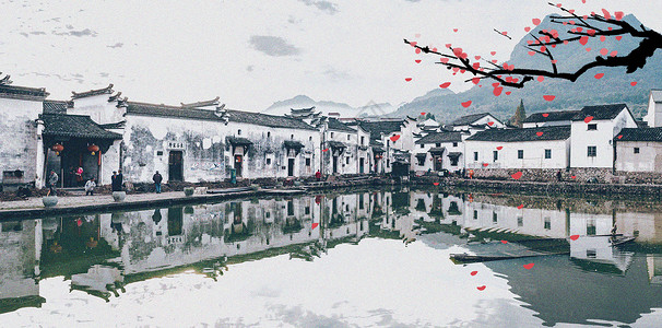 中国村落忆江南设计图片