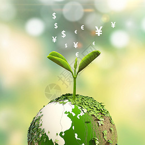 绿色信贷金融世界的自然升值设计图片