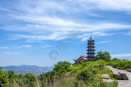 石岩山山顶风光背景