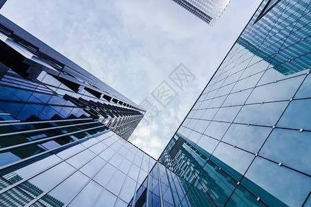科技城市线条上海浦西大气商务大楼建筑背景