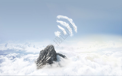 天空中飞鸟海出云海云科技设计图片